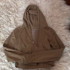 John Galt Women's Tan Hoodie Zip-Up